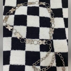 Silver Butterfly Chain Belt